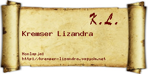 Kremser Lizandra névjegykártya